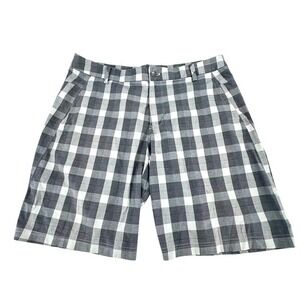 Lululemon Active Kahuna Gray Plaid Golf Casual Flat Front Funky Y2K Mens Size 40